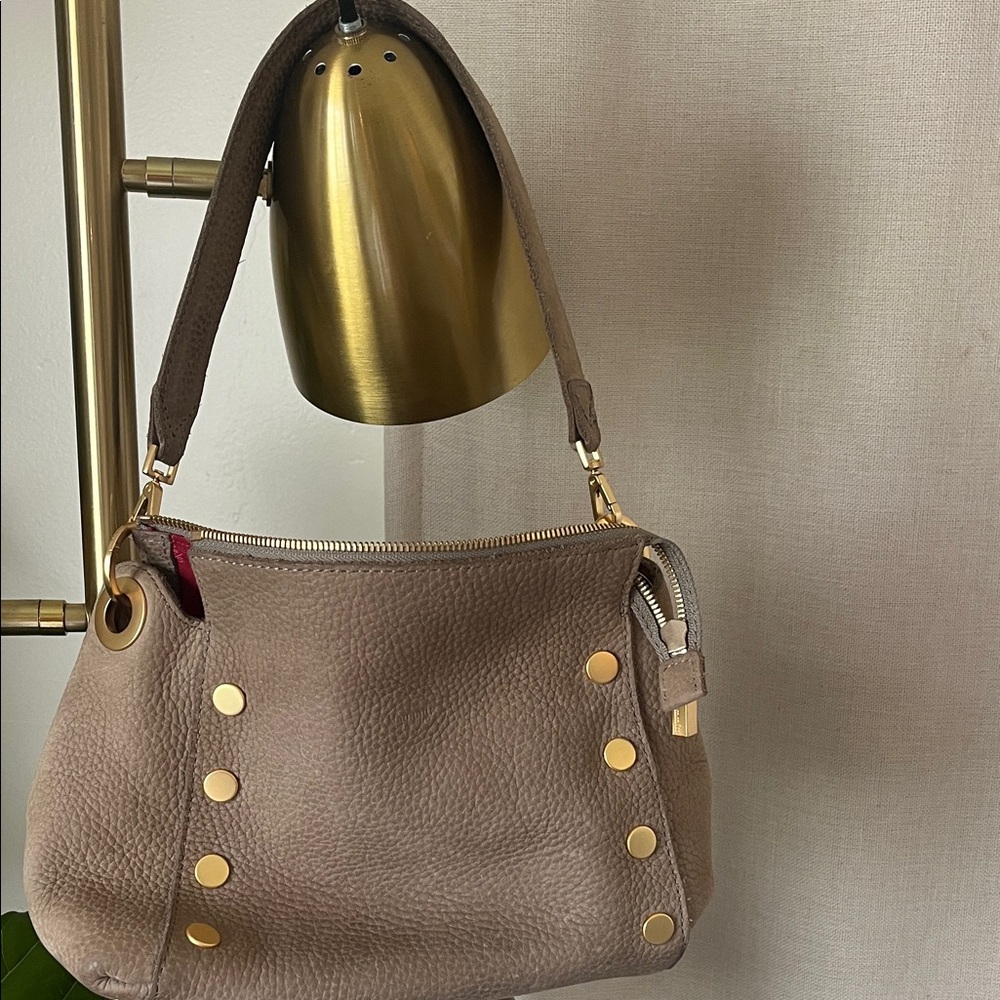 Hammitt Taupe Shoulder Bag with Gold Details